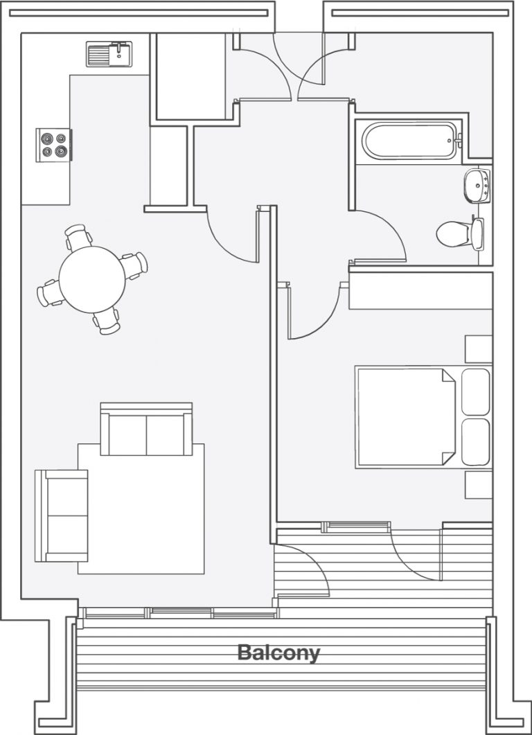 1 Bed Apartments 